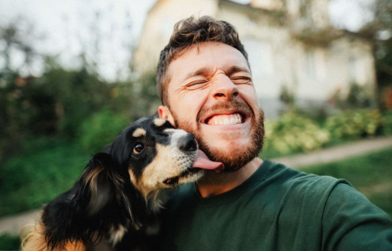 Dogs can smell when we're stressed.
