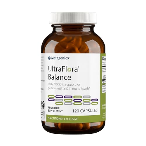 Metagenics UltraFlora Balance - Probiotics for Digestive Health* - Immune Support Supplement* - Gastrointestinal Support* - Probiotic Supplement - 120 Capsules