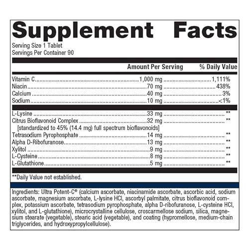 Metagenics Ultra Potent-C 1000 Buffered Vitamin C for Immune - 90 Tablets
