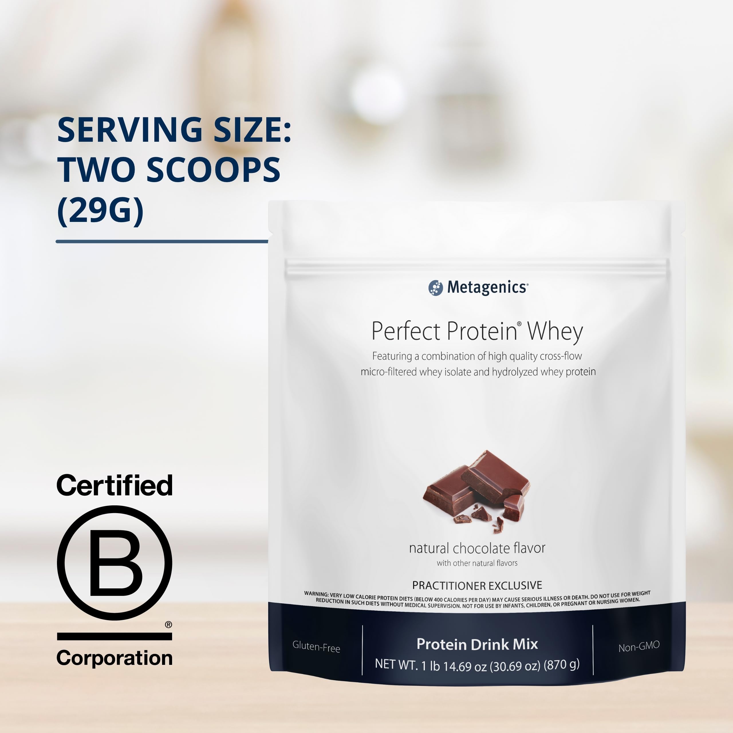 Metagenics Perfect Protein Whey Chocolate Flavor - 30 Servings