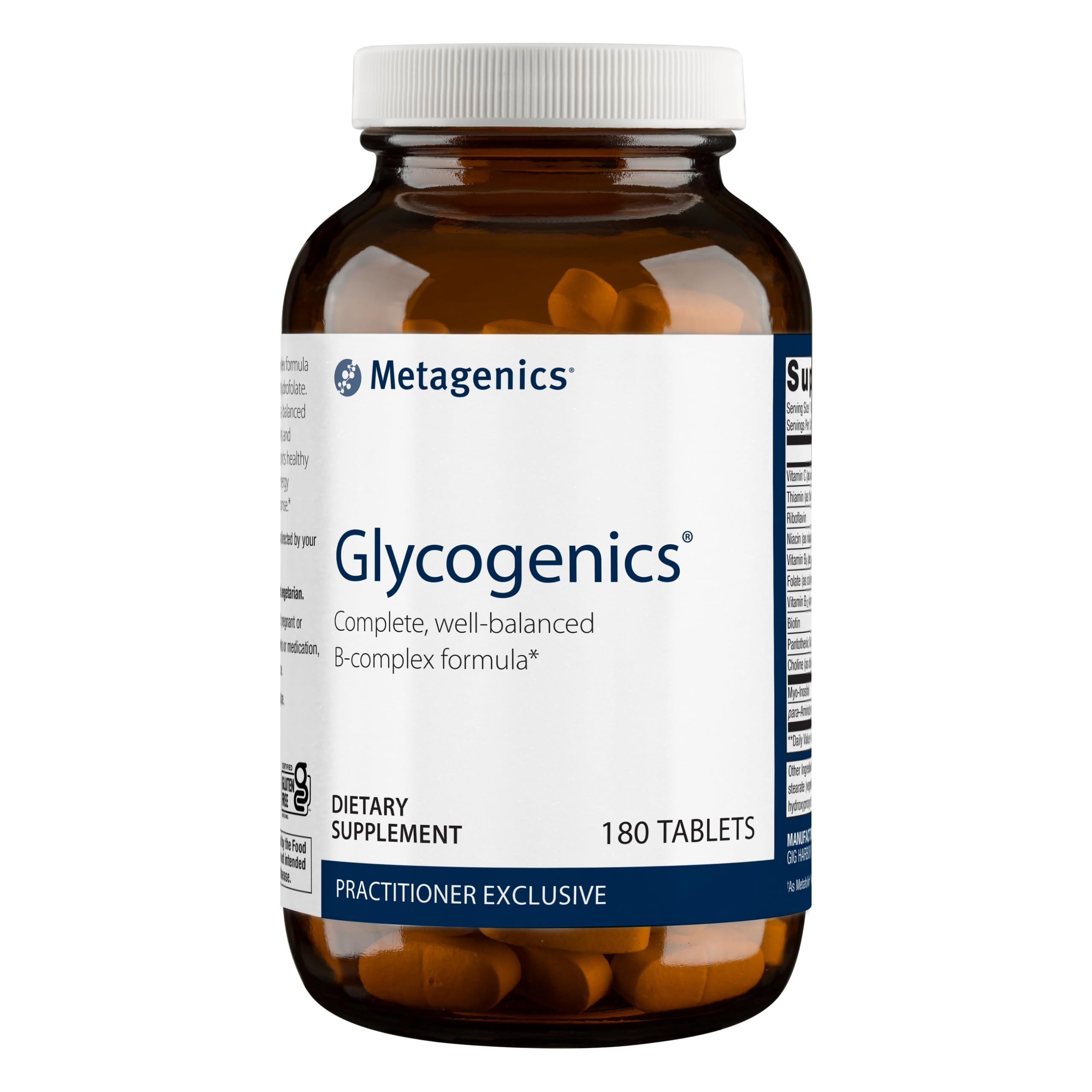 Metagenics Glycogenics Comprehensive B-Complex Formula - 180 Tablets