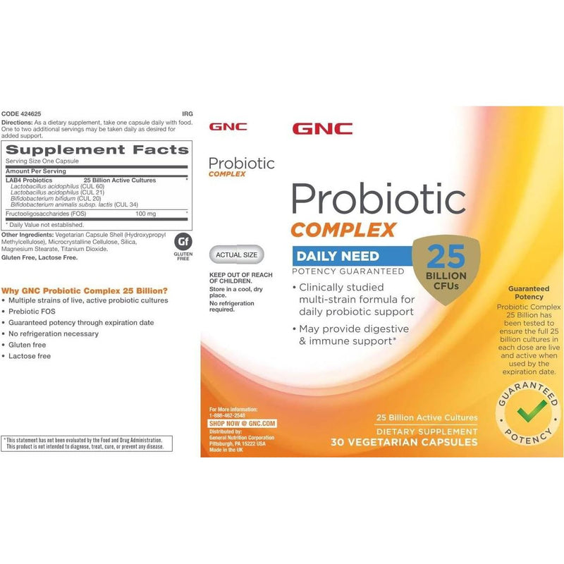 GNC Probiotic Complex - 25 Billion CFUs