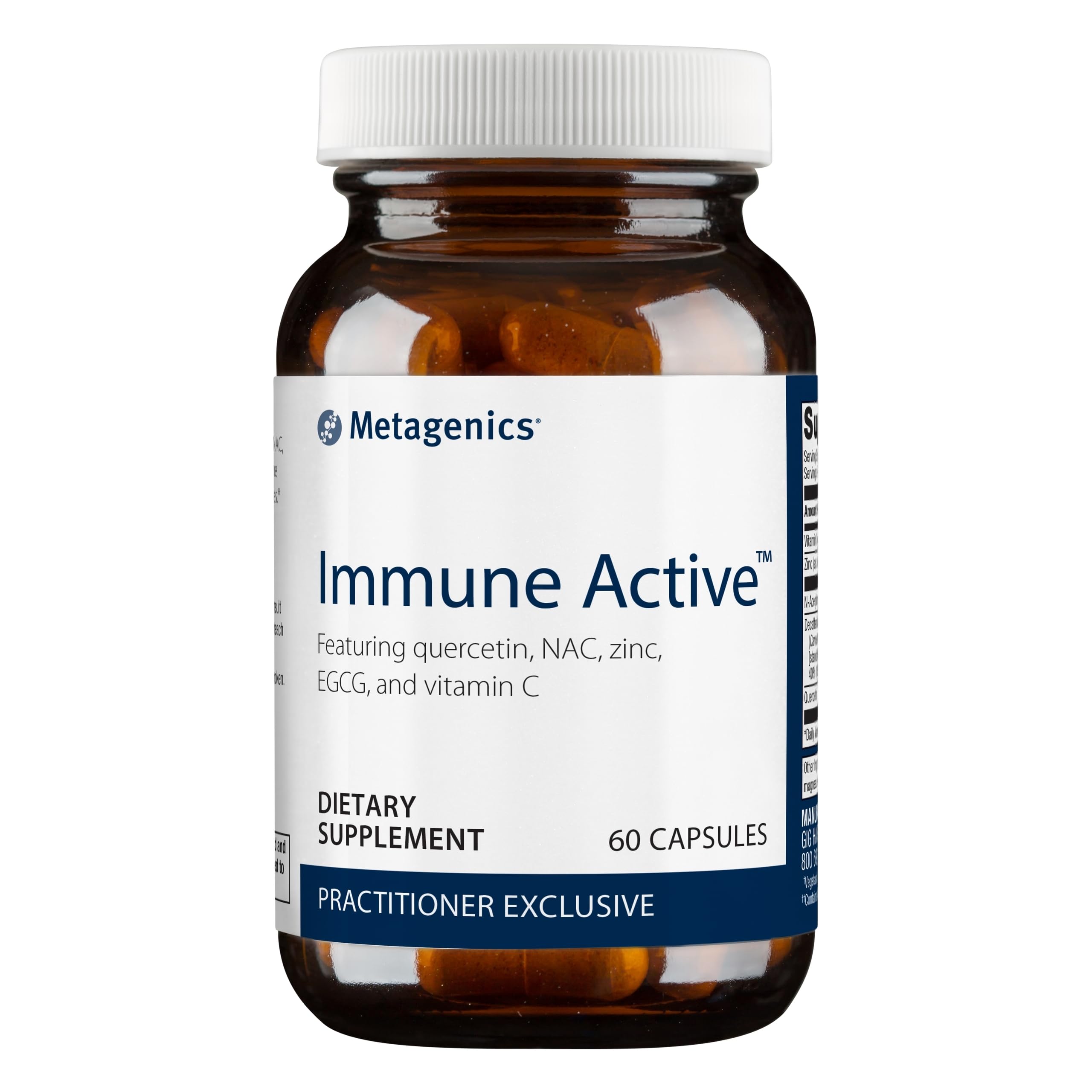 Metagenics Immune Active Vitamin C & Zinc for Immune Health - 60 Capsules