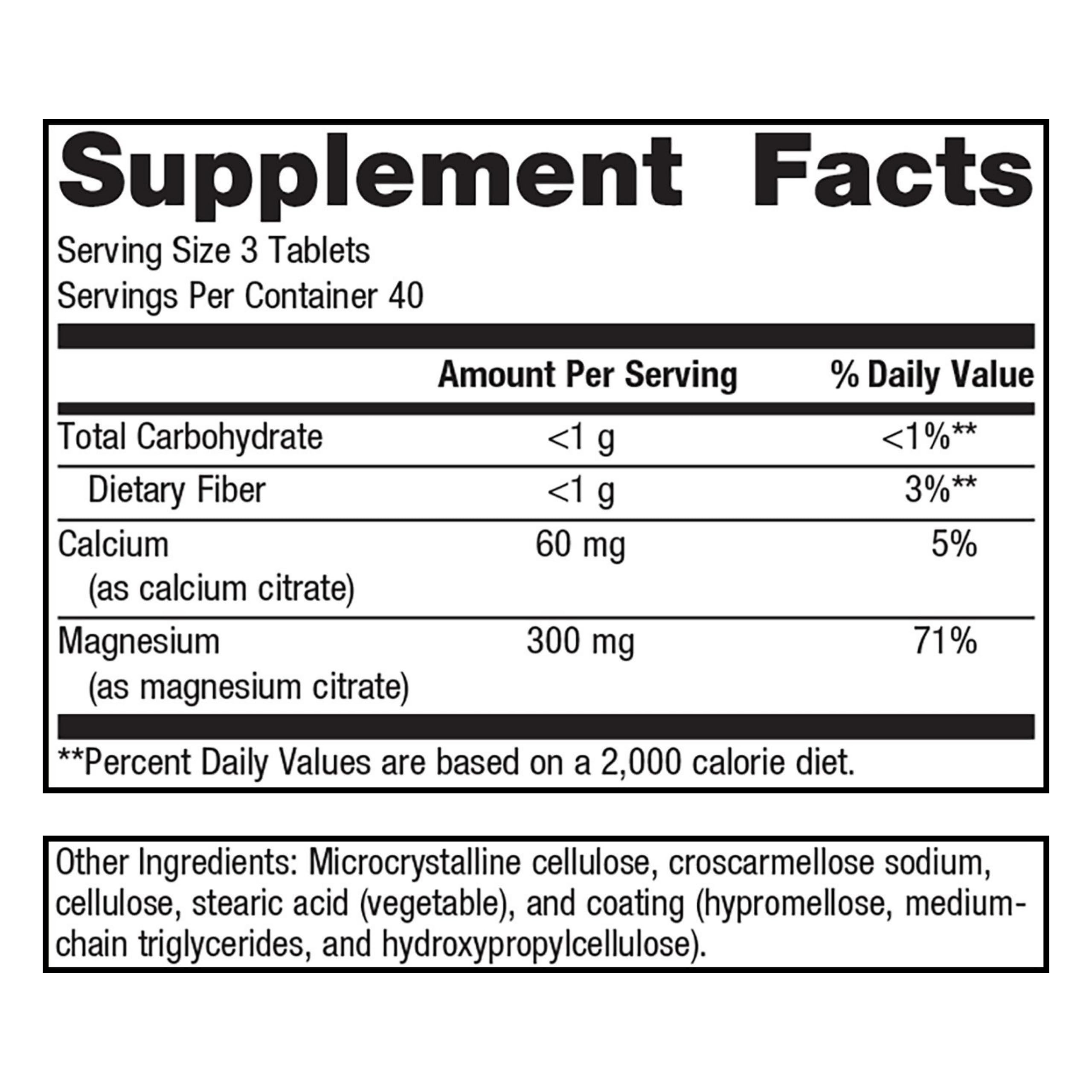 Metagenics Mag Citrate Muscle & Bone Health Formula - 120 Count