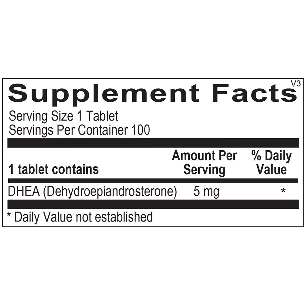 DHEA Tablets (Micronized) 5mg 100 Tablets