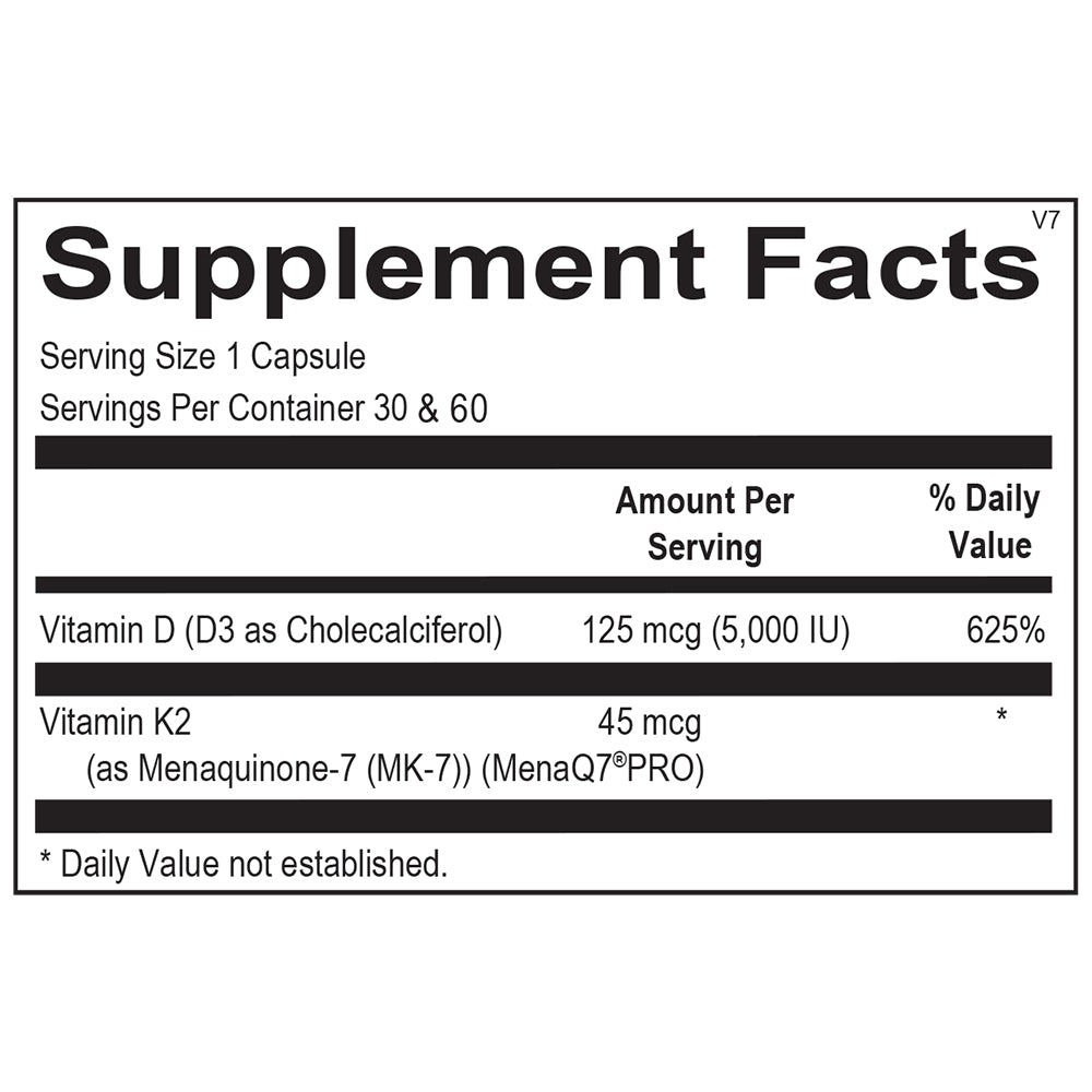 Vitamin K2 with D3 30 Capsules