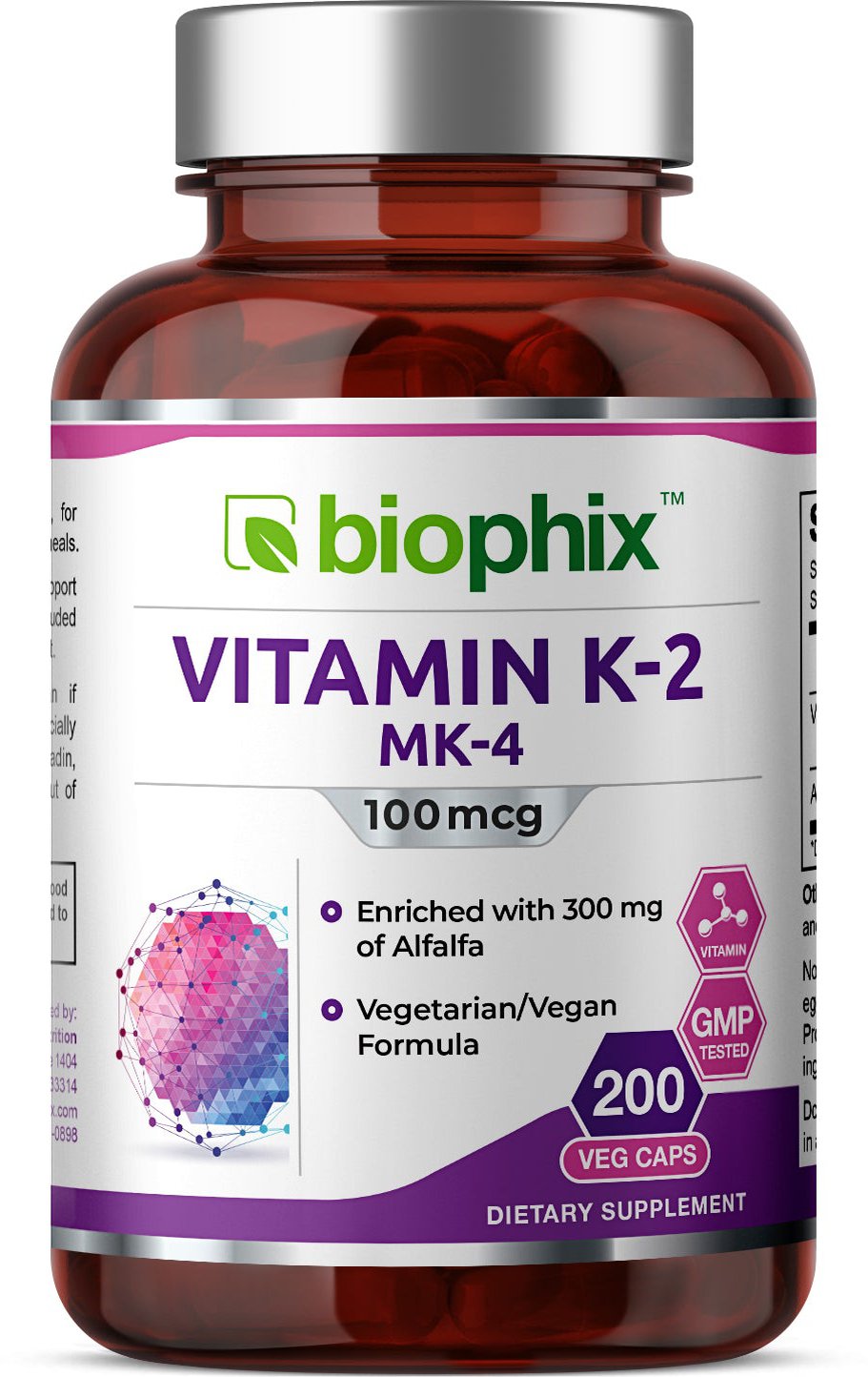 Vitamin K2 MK-4 High-Potency 100 mcg 200 Vegetarian Capsules