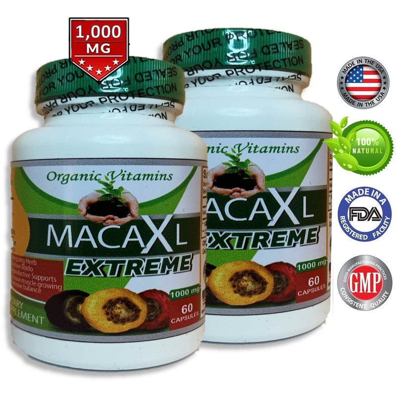 Maca Root 1000 Mg Capsules ( Lepidum Mayenil ) 1000 Mg 60 Count Organic Vitamins
