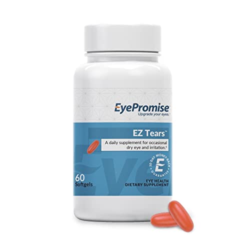 EyePromise Ez Tears Eye Vitamin Occasional Dry Eye Relief Supplement 60 Softgels