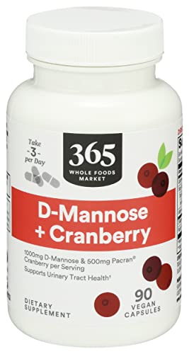 365 by Whole Foods Market, D-Mannose With Cranberry, 90 Count