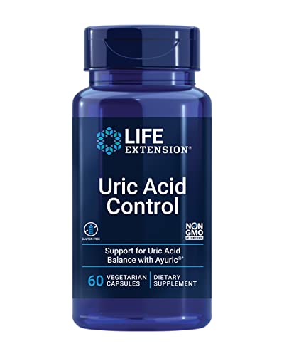 Life Extension Uric Acid Control - Support Healthy Uric Acid Level - 60 Vegetarian Capsules