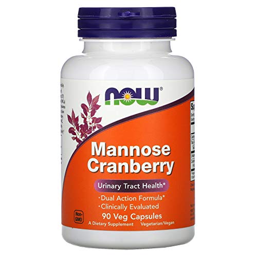 NOW Supplements Mannose Cranberry - 90 Veg Capsules