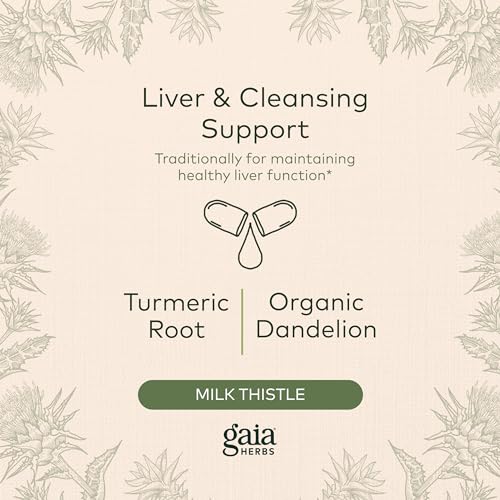 Gaia Herbs Liver Cleanse Herbal Support Supplement - 60 Vegan Capsules