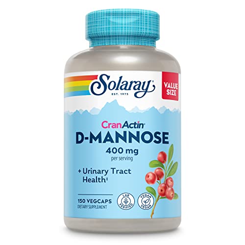 Solaray D-Mannose with CranActin Cranberry Supplement Urinary Tract Health & Bladder Support (150 VegCaps)