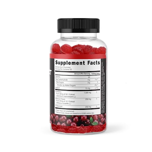 VITAMIZED Potent Cranberry Gummies 1500mg with D Mannose - Urinary Tract Health for Women & Men