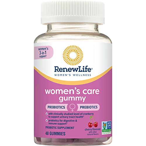 Renew Life Women's Care Cherry Prebiotic and Probiotic Gummies - 48 Count