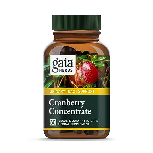 Gaia Herbs Cranberry Concentrate Organic Urinary Tract Health Support - 60 Vegan Liquid Phyto-Capsules