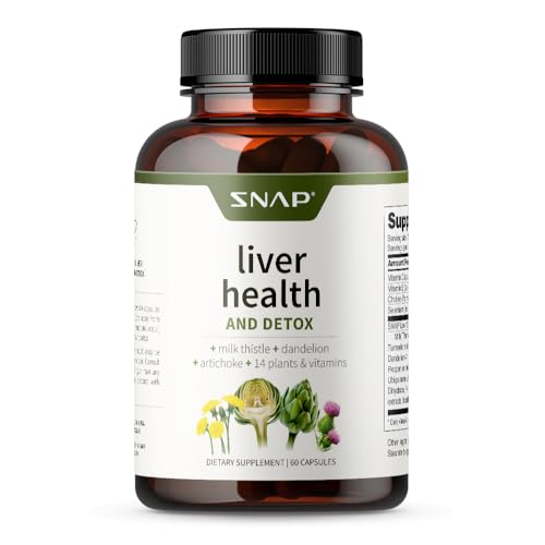 Liver Snap Natural Support for Detox, Cleanse, and Repair - 60 Capsules