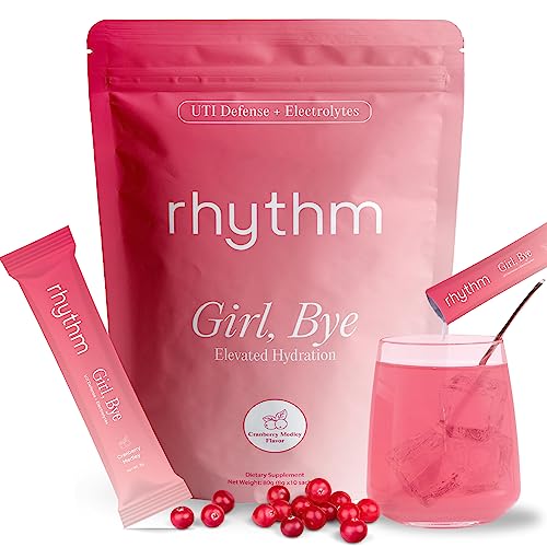 Rhythm Girl, Bye Cranberry Medley Fast-Acting UTI Relief Drink Mix - 10 Travel Packs