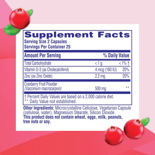 Rephresh Cranberry Urinary Tract Health Plus Immune Supplement - 50 Count