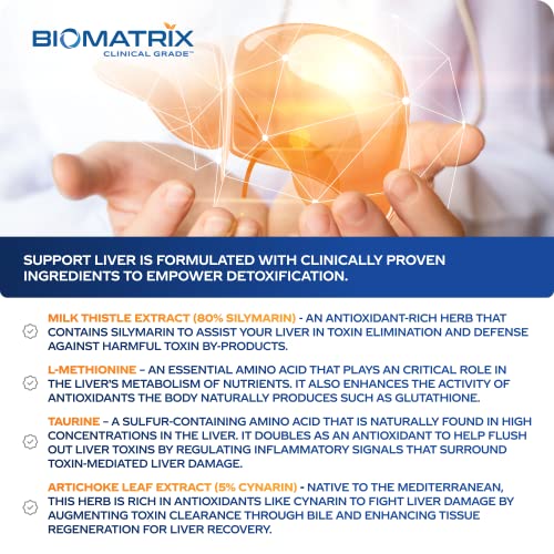 BioMatrix Liver Support Cleanse Detox & Repair Supplement - 90 Capsules