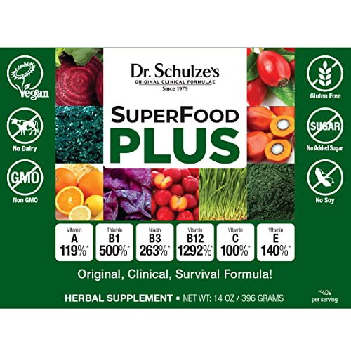 Dr. Schulze’s SuperFood Plus - Vitamin and Mineral Herbal Concentrate 14 Ounce Powder