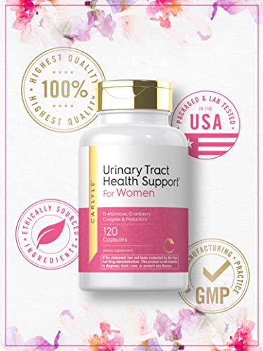 Urinary Tract Health for Women 120 Capsules with D-Mannose, Cranberry Complex & Probiotics