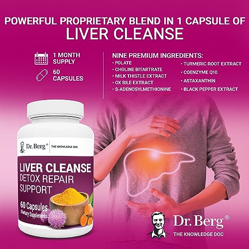 Dr. Berg Liver Cleanse Detox Capsules Milk Thistle, Turmeric - 60 Capsules