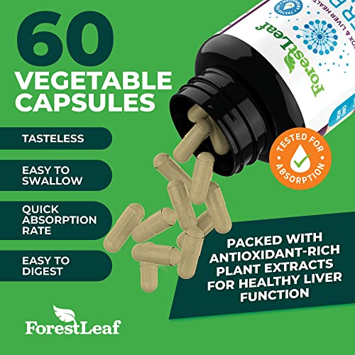 ForestLeaf Liver Detox Cleanse Repair & Support Supplement - 60 Capsules