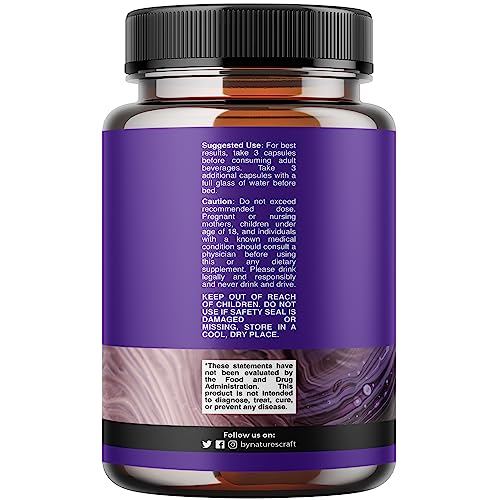 Nighttime Liver Detox & Hydration Pills Pre and Post Drinking Recovery Support - 60 Capsules
