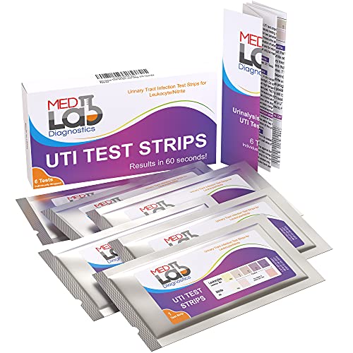 UTI Urine Test Strips Pack of 6 for Women, Men, Kids, Cats, and Dogs