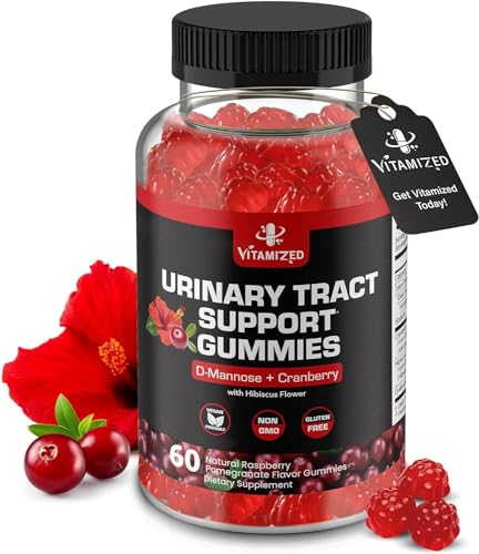 VITAMIZED Potent Cranberry Gummies 1500mg with D Mannose - Urinary Tract Health for Women & Men