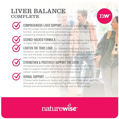 NatureWise Liver Detox Triple Repair Formula, 120 Veg Capsules