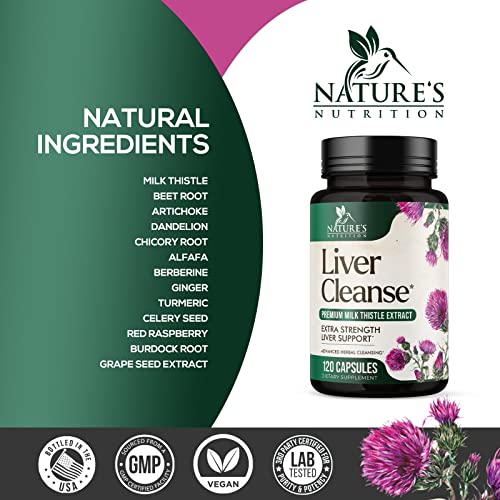 Liver Cleanse Detox & Repair Herbal Support - 120 Capsules