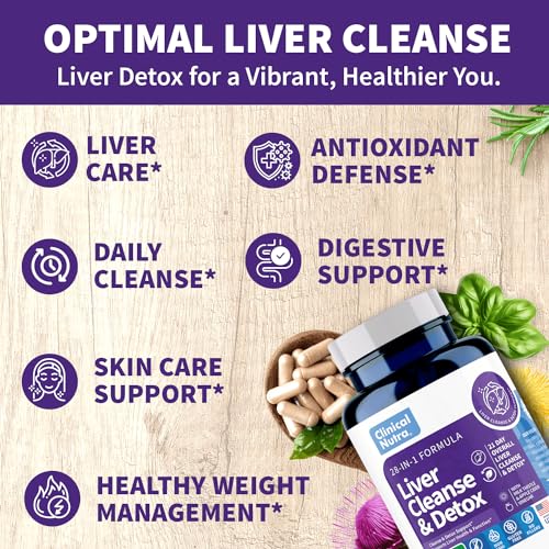 28-in-1 Liver Cleanse: Detox & Repair Health Formula - 60 Vegan Capsules
