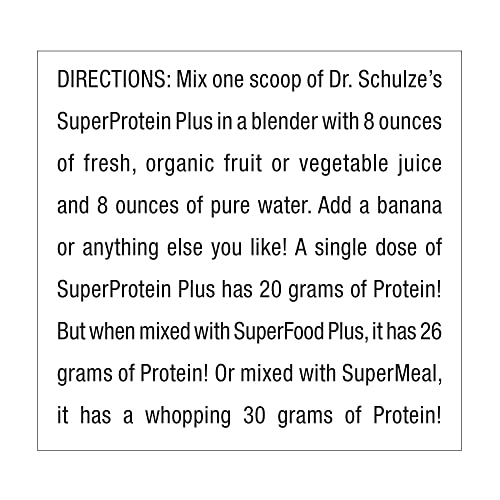 Dr. Schulze’s SuperProtein Plus 100% Plant Protein Concentrate 19 Oz