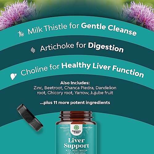 Liver Cleanse Detox & Repair Herbal Support Supplement - 90 Capsules