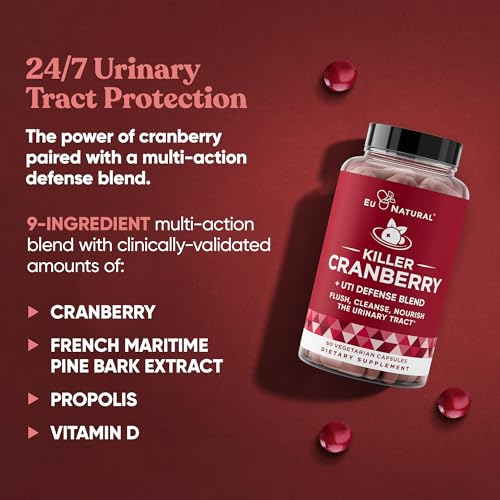 Ultimate UTI Defense: 9-in-1 Killer Cranberry Pills for Women