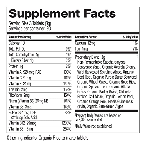 Dr. Schulze’s SuperFood 100 Vitamin & Mineral Herbal Concentrate Dietary Supplement 270 Tabs
