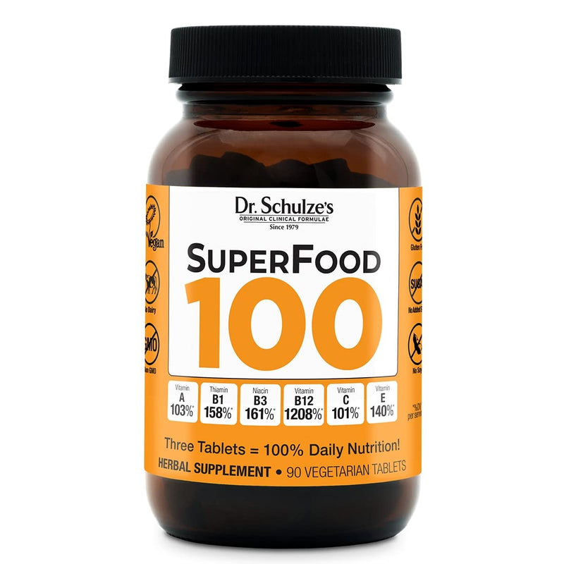 Dr. Schulze’s SuperFood 100 Vitamin & Mineral Herbal Concentrate 90 Tabs