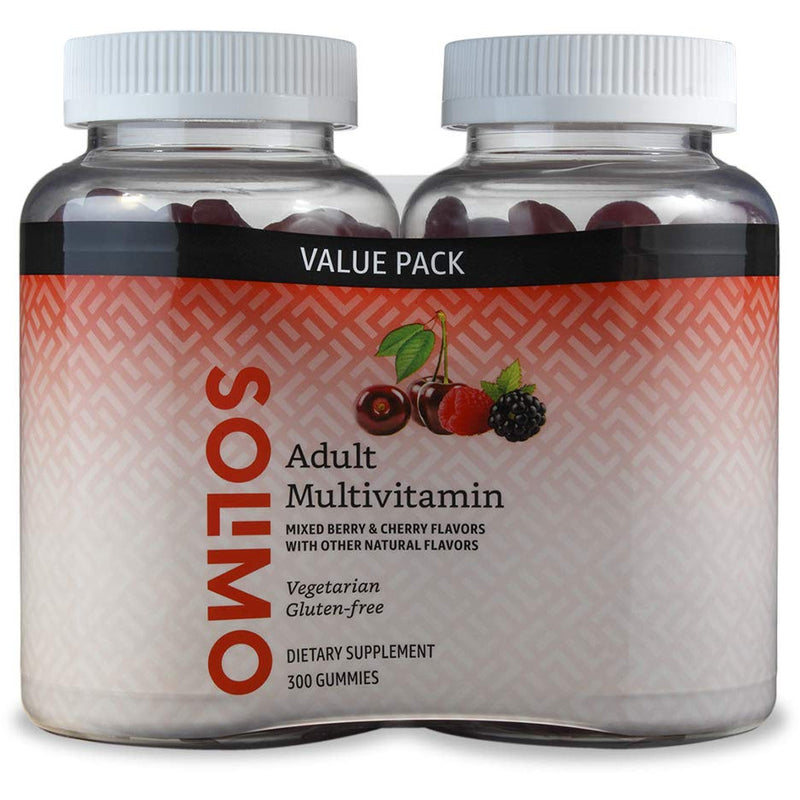 Solimo Adult Multivitamin, 300 Gummies, 150-Day Supply, 150 Count (Pack of 2)
