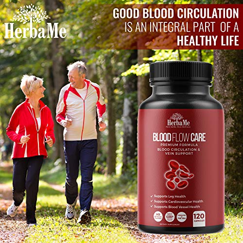 Blood Circulation 120 Capsules, Supports Leg Vein, Heart, Vessels and Cardiovascular