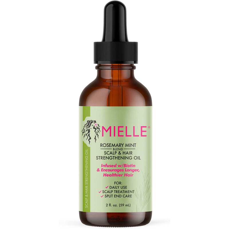 Mielle Organics Rosemary Mint Scalp & Hair Strengthening Oil With Biotin & Essential Oils, 2-Fluid Ounces