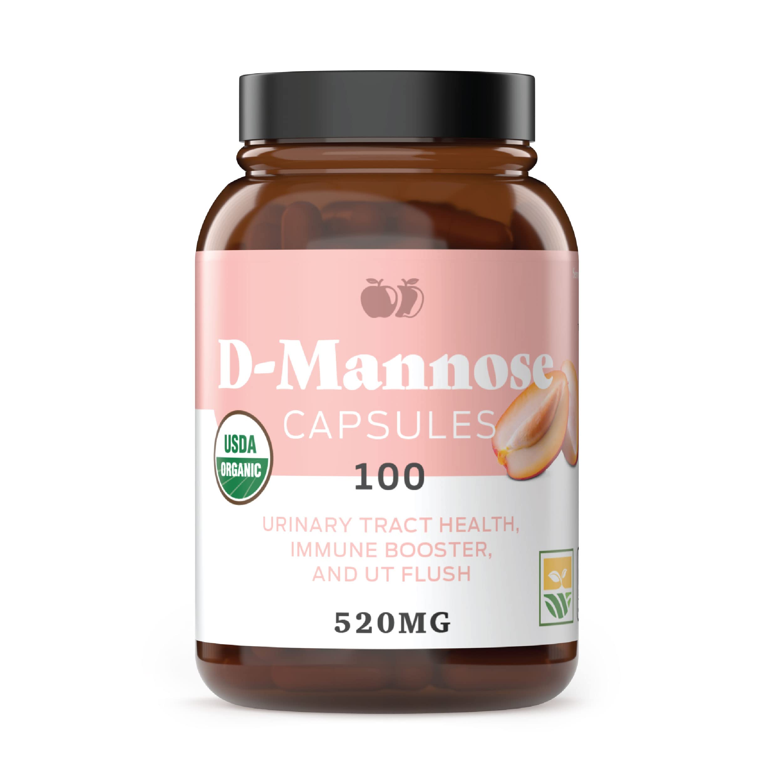 Pure UTI Relief Organic D-Mannose Capsules for Bladder & Urinary Health