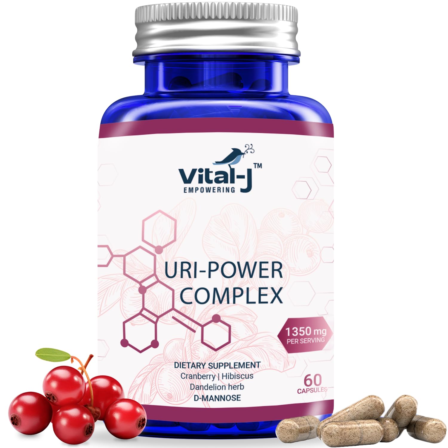 UTI Shield Empower Your Urinary Tract with Vital-J's 1350mg URI Power Complex