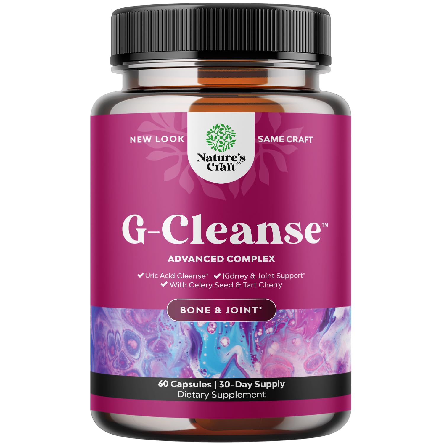 GCleanse Uric Acid Support Supplement - Uric Acid Cleanse Joint Support Supplement 60 caps