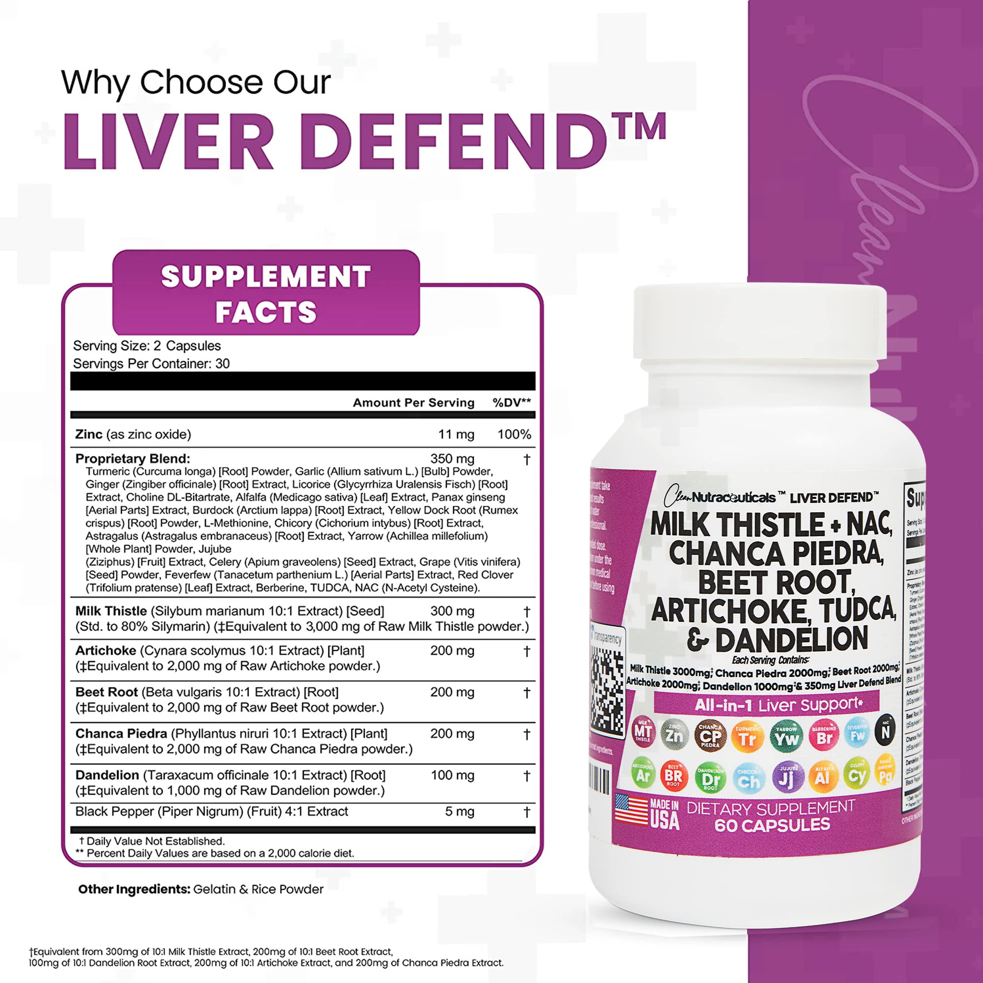 Liver Cleanse Detox & Repair Supplement - 60 Capsules