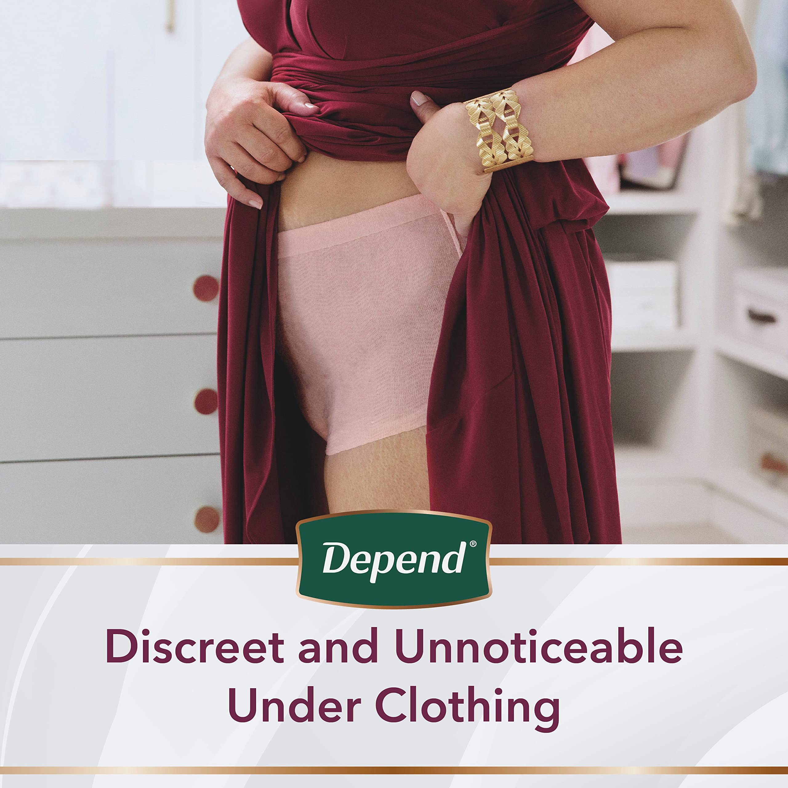 Depend Silhouette Women's Incontinence Underwear, Small, Maximum Absorbency - 60 Count (2 Packs of 30)