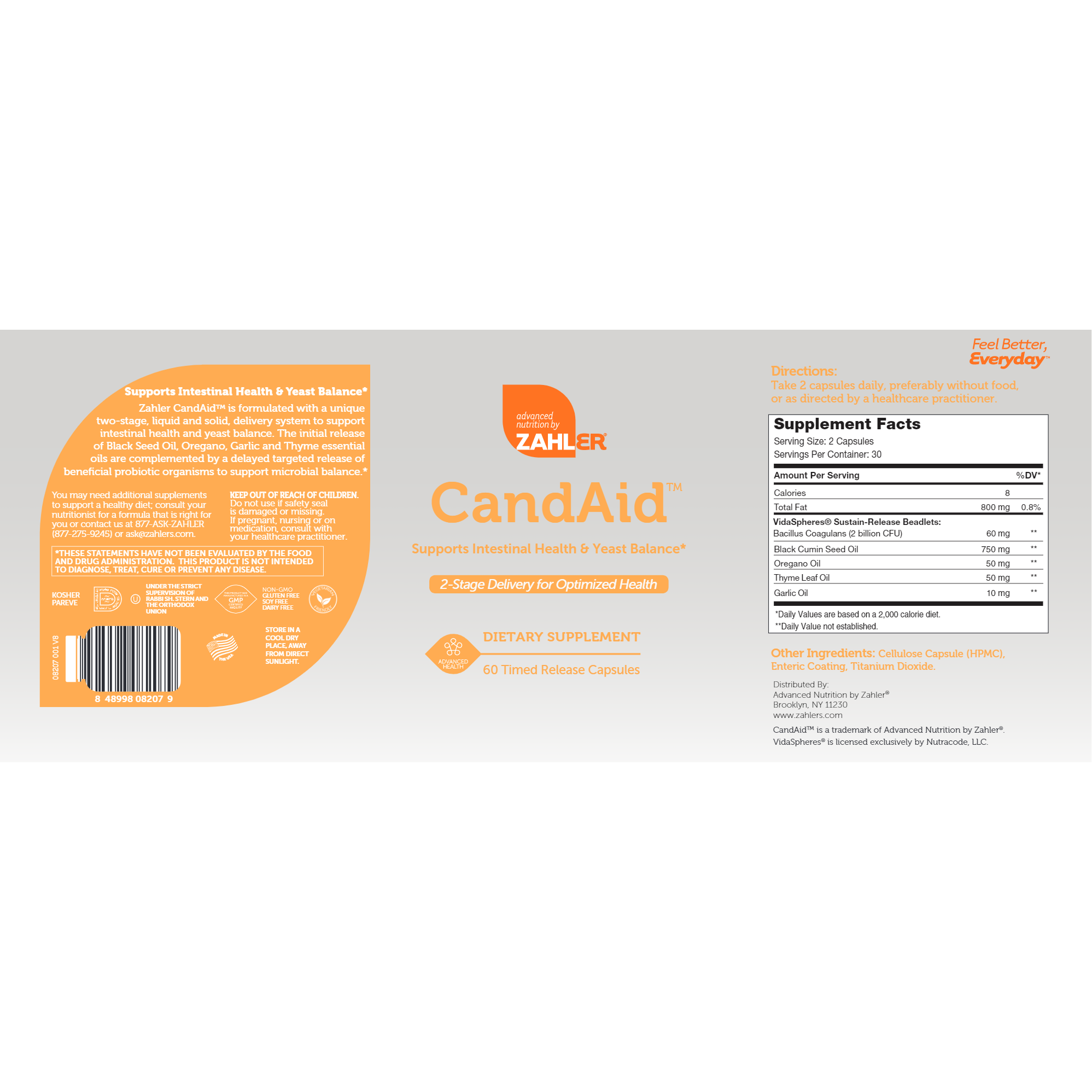 CandAid Timed Release 60 caps | Advanced Nutrition by Zahler