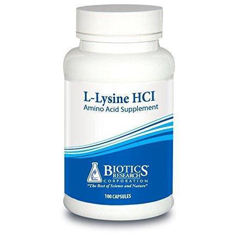 L Lysine HCI (Amino Acid) 100 Capsules - Biotics Research
